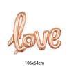 Amazon Día de San Valentín Globo Oso de Dibujos Animados de Pie Flor de Rosa Labios en Forma de Corazón Globo Decoración Festival Qixi