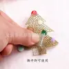Nuevo Árbol de Navidad Rhinestone Hotfix Adhesivo de Doble Cara Parche para Funda de Teléfono Accesorios de Bola de Piel Accesorios Hotfix para Manualidades DIY