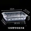 Caixa para Levar Estilo Americano Caixa de Almoço Descartável Retangular 1000ml Plástico Transparente Comercial Espessado Recipiente para Alimentos Caixa de Almoço para Carne Assada