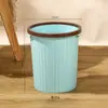 Venta al por mayor de fábrica Cubo de basura grande engrosado Cubo de basura doméstico con anillo de presión Cubo de basura creativo para baño, cocina, sala de estar con tapa