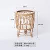 Nordic Pastoral Rattan Flower Pot Rack Sala de Estar Varanda Hotel Homestay Creative Basin Decorativo Andar de bambu Rack de armazenamento