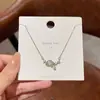 Collar de Acero de Titanio con Diseño de Nicho Estilo Japonés y Coreano Serie para Mujer Forma Geométrica Estilo Caliente de Internet Cadena de Clavícula de Moda Venta al por Mayor