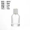 Frascos de Perfume Cilíndricos em Estoque 30/50/100ml Frascos Vazios de Vidro Transparente com Tampa Galvanizada e Borrifador para Dosagem de Perfume