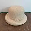 Sombrero de Lana de Ala Enrollada con Lazo de Gama Alta para Mujer, Sombrero de Pescador Retro Francés de Otoño e Invierno, Estilo Elegante y Noble Femenino