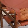 Silla nórdica retro para sala de estar, silla de madera maciza con asiento de cuero estampado, silla de caza, sofá creativo de diseño.