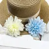 Novo cacto de flor artificial cabeça de crisântemo DIY flor de seda pequeno material de grampo de cabelo de crisântemo ornamento pequeno para fotografia em casa