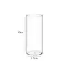 Jarrón de Vidrio Transparente para Arreglo Floral, Decoración de Sala de Estar, Estilo Minimalista de Lujo Ligero, Diseño de Tubo Recto, Adecuado para Hidroponía de Plantas, Aspecto de Alta Gama, Tamaño Grande