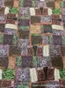 Tecido Estampado de Algodão e Linho Estilo Étnico Quebra-Cabeça Quadrado Ocidental Tecido Boêmio Almofada Lijiang Toalha de Mesa Saia de Linho