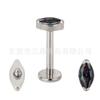 Pacote de olho de cavalo de titânio F136 com 5A Zircon Lip Nariz Nail G23 Liga de titânio Humano Punção Jóias Acessórios para unhas de orelha