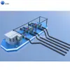 Plataforma Pontón de Toma de Agua, Barco de Soporte de Bomba para Draga de Succión Grande, Plataforma de Toma y Bombeo de Agua en la Superficie del Agua