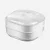 Caixa Especial para Cozinhar no Vapor para Micro-ondas Utensílio para Aquecer Vaporizador Recipiente para Aquecer Tigela para Cozinhar no Vapor à Prova d'Água Caixa para Pão no Vapor e Pratos Quentes Domésticos