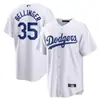 Uniforme de Beisebol Europeu e Americano Dodgers Los Angeles Dodgers Uniforme de Beisebol de Malha Cardigan