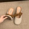 Zapatillas Planas de Lazo Vintage para Mujer Verano 2025 Nuevas Antideslizantes de Suela Suave Sandalias Mary Jane