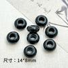 8*14 Cuentas de Ábaco de Cristal Natural con Agujero Grande Cuentas Espaciadoras con Hebilla de Seguridad Cuentas Sueltas Hechas a Mano DIY Accesorios de Joyería de Cuerda con Cuentas