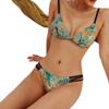 Versión coreana del nuevo traje de baño de aguas termales para mujer, sexy, lindo, para busto pequeño, bikini triangular realzado de dos piezas, venta al por mayor