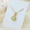 Colar de Aço Titânio Leve de Luxo para Mulheres, Não Desbota, Versátil, Pingente de Alto Padrão, Design Exclusivo, Corrente Simples para Clavícula, Exclusivamente para Vendas Transfronteiriças
