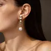 Pendientes Colgantes de Perla Retro Franceses con Diseño de Nicho, Lujo Ligero y Sensación de Alta Gama, Pendientes para el Día a Día para Mujer