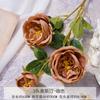 Buquês de flores artificiais marrons para salões de casamento, decorações de teto, marcadores de corredor e fundos na cor de caramelo; arranjos de flores de seda.