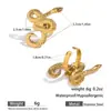 Anel Malt Europeu e Americano Transfronteiriço em Formato de Cobra de Aço Titânio Aço Inoxidável com Design Aberto, Joia Personalizada de Luxo Leve para Mulheres