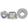 Acero Inoxidable 304 Tuerca de Seguridad Antiaflojamiento de Nylon con Brida Hexagonal Tuerca de Bloqueo Antideslizante M3M4M5M6M8-M12