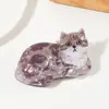 Presilha de Cabelo Fofa de Acrílico Cristalizado com Gatinho e Estampa de Desenho Animado, Estilo Doce, Feminina, Acessório de Cabelo de Alta Qualidade