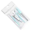 Ventas Directas de Fábrica Herramientas de Belleza Set de 5 Piezas Pinza para Cejas Peine para Cejas Recortador de Cejas Set de Tijeras para Uñas Pala para Cutícula Set Completo Lote