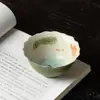 Colección de Tetera de Loto y Pez Pintada a Mano de las Dinastías Tang y Song, Juego de Té Kung Fu para Uso Doméstico, Tetera Pintada a Mano, Gaiwan, Taza de Té