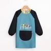 Macacão Infantil Manga Longa Impermeável Roupas para Pintar Jardim de Infância Comer Anti-Sujeira Avental de Pintura Impressão de Logo