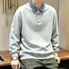 Suéter con cuello de camisa de dos piezas falsas yingao para hombre, nueva chaqueta de punto informal de estilo americano, holgada, con retazos, de manga larga