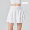 Falda de mujer de longitud media, falda corta, shorts deportivos, shorts deportivos de yoga anti-exposición, falda plisada, ropa para exteriores, falda de yoga para fitness