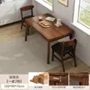 Mesa de Jantar Dobrável de Madeira Maciça Mesa Quadrada Pequena para Casa Mesa Redonda Variável Mesa de Jantar Telescópica Multifuncional para Restaurante