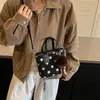 Bolso de mano de lunares de moda transfronterizo para mujer, nuevo bolso cubo de nicho estilo coreano para el día a día, bolso de hombro y cruzado para el día a día