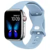 Adecuado para correa de silicona para Apple Watch, hebilla de mariposa, correa deportiva para Apple Watch de 1ª a 9ª generación, correa de muñeca para iWatch