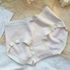 Ropa Interior de Algodón Crema para Mujer Antibacterial Transpirable Cintura Media Algodón para Bebé Dulce Braguitas sin Costuras de Niña Japonesa
