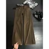 Pantalones casuales de trabajo estilo retro americano con bolsillos grandes, nuevos para primavera y otoño, holgados, rectos, versátiles, adelgazantes, de pierna ancha