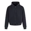 Sudadera con capucha retro americana desgastada para hombre, corte holgado, diseño punk moderno con remaches, camiseta deportiva con capucha