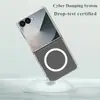 Adequada para a capa do telefone Samsung Z Flip 7 com atração magnética, transparência, finura e compatibilidade com a pele LeReach