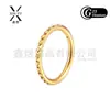 F136 Anillo de Nariz de Aleación de Titanio de Venta Caliente Europea y Americana con Patrón de Estrella en la Parte Inferior, Pendientes de Aro Cerrado G23