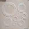 Junta de brida de silicona especial con forma personalizada, junta de sellado blanca de caucho de silicona de gran diámetro