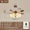 2026 Novo Estilo Vintage Francês Sala de Estar Jantar Ventilador Silencioso Luz Inversor Ventilador Elétrico Retro Americano Lâmina Reta Luz