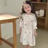 Vestido de Casa Transpirable Delgado Estilo Coreano Estilo Princesa Clase A Algodón de Bambú para Niñas Bebé Pijama Padre-Hijo de Verano