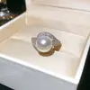 Anillo Abierto Cruzado de Múltiples Capas con Circonita, Anillo Exquisito para el Dedo Índice de Moda Retro Europea y Americana, Joyería de Lujo Ligero de Alta Gama al por Mayor