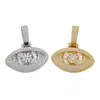 Collar con colgante de ojo maligno hip-hop bestseller transfronterizo, cobre incrustado con circonita, collar para hombre ojo totalmente de diamante accesorio de joyería