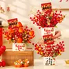 Decoraciones de Año Nuevo 2026 para el Año del Caballo, Decoraciones de Mesa Creativas para el Festival de Primavera, "Heshi Ruyi" (Buena Fortuna) Decoraciones de Mesa para el Día de Año Nuevo, Montaje de Ambiente y Decoración para la Mesa de Año Nuevo