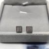 Aliexpress Novos Brincos Quadrados de Prata de Lei S925 com Zircônia Incrustada Estilo Simples e Frio Transfronteiriço Joias de Orelha para Meninos e Meninas