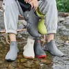Botas de Lluvia de Talla Grande para Hombres y Mujeres, Botas de Lluvia Cortas Impermeables para Parejas, Estilo Camping, Zapatos de Agua Cálidos para Hombres, Zapatos de Goma, Zapatos de Cocina, Estilo Deportivo