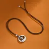 Collar Colgante con Hebilla de Seguridad de Plata de Ley 999 para Hombres y Mujeres, Colgante de Llavero de Calabaza Retro de Moda para Bendición, Joyería