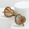 2022 Primavera Novos Óculos de Sol Europeus e Americanos Personalidade Amor Óculos cravejados de diamantes Moda All-match Óculos de Sol Coração de Pêssego para Mulheres