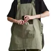 Delantal Doble Cara Resistente al Agua para Barberos, Cafeterías y Restaurantes, Ropa de Trabajo para Cocina Casera con Texto Impreso, Tendencia Popular en Línea