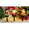 Novos Enfeites de Natal Que Podem Acender Enfeites de Papai Noel e Boneco de Neve, Artesanato de Resina Que Pode Ser Balançado à Mão